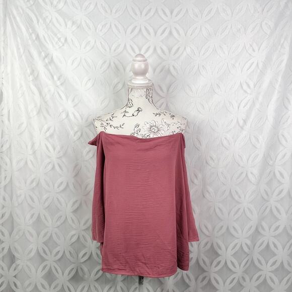 Gilli Pink Mauve Off The Shoulder Blouse Size M NWT - Picture 5 of 9